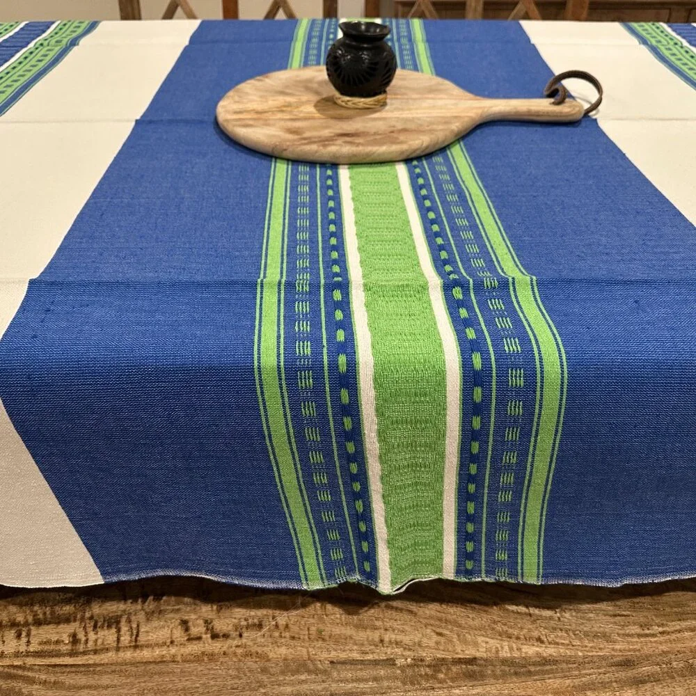 78'' Tablecloth from Oaxaca Mexico made with Handloom fabric. Handmade